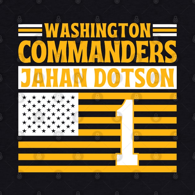 Washington Commanders Dotson 1 American Flag Football by Astronaut.co